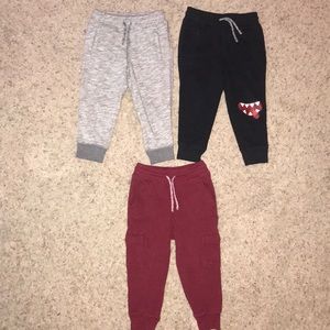 Lot of 3 Pairs Boys 3T Cat & Jack Joggers Pants